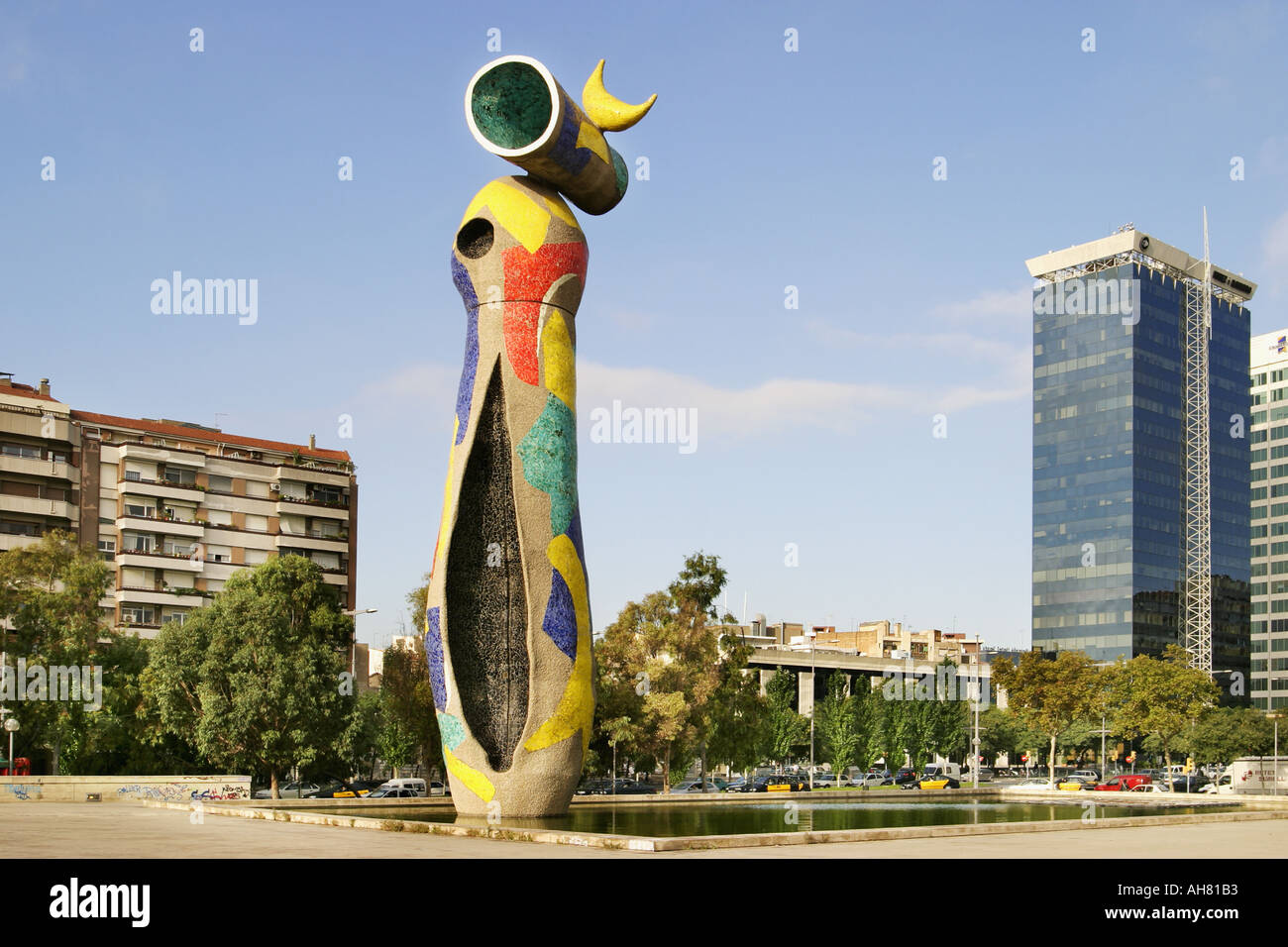 Barcellona Spagna bird lady di miro a Parc Joan Miro Foto Stock