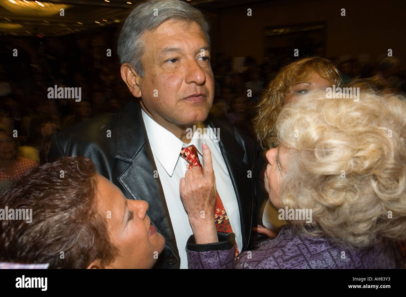 Andrés Manuel Lopez Obrador candidato presidenziale del PRD Partito della Rivoluzione Democratica Foto Stock