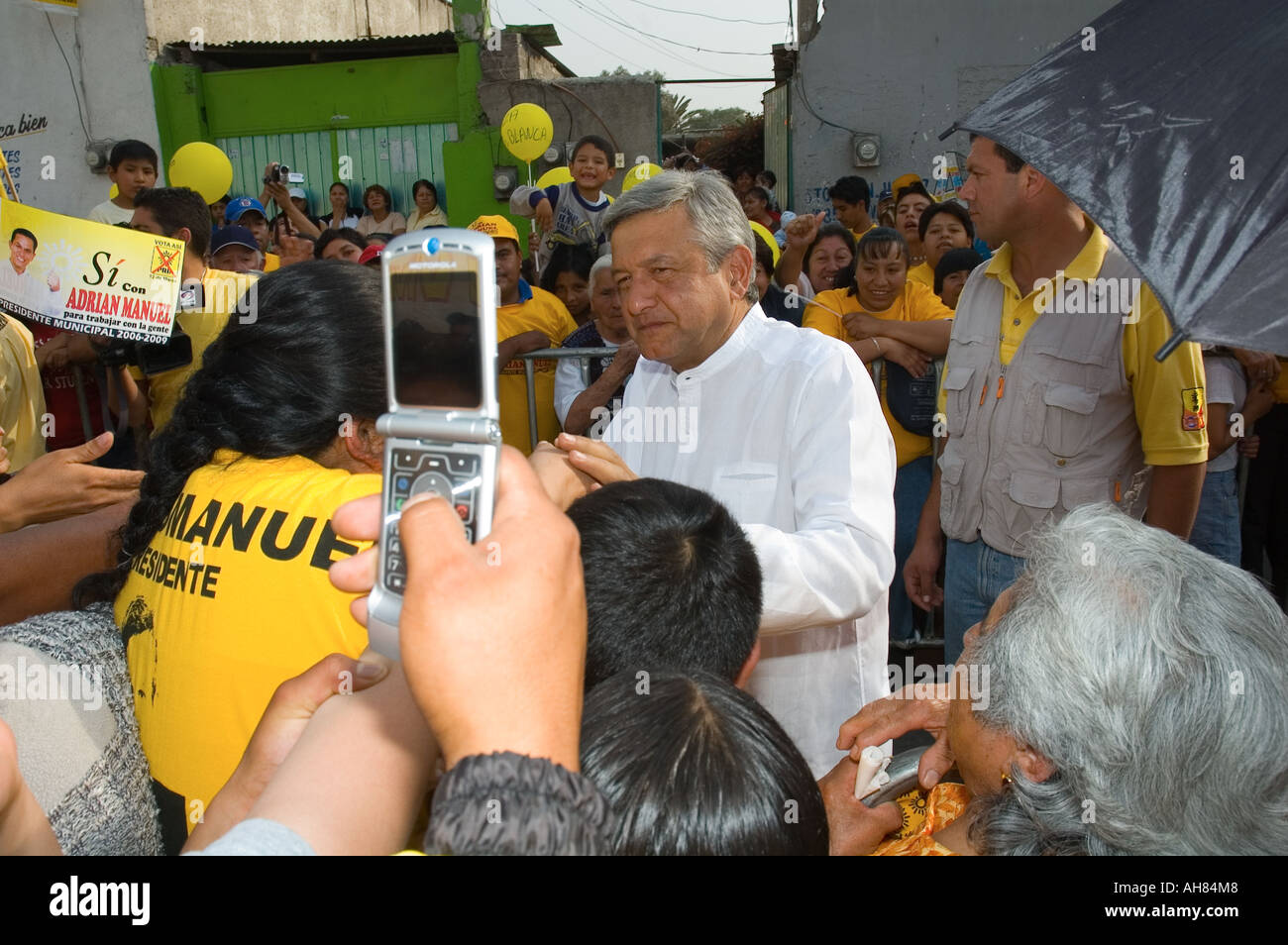Andrés Manuel Lopez Obrador candidato presidenziale del PRD Partito della Rivoluzione Democratica Foto Stock