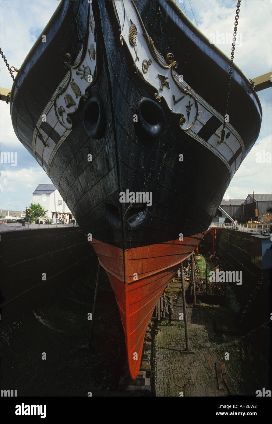 SS Gran Bretagna nel bacino di carenaggio in vecchie banchine di Bristol Foto Stock