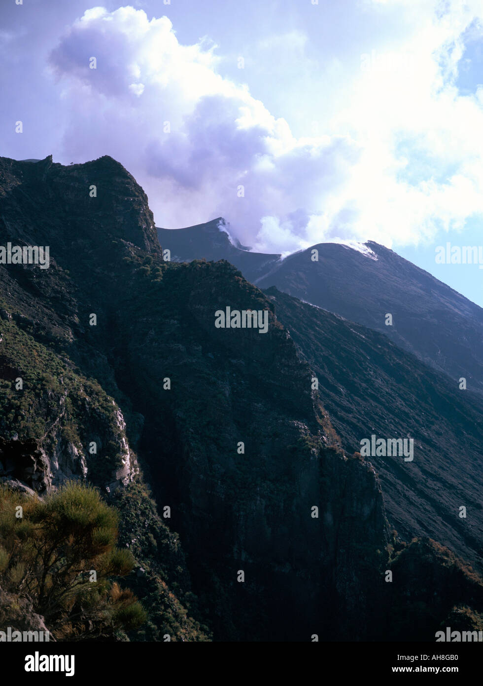 Stromboli Isole Eolie Isole Eolie Patrimonio Mondiale dell Unesco Italia Europa Mediterraneo Foto Stock