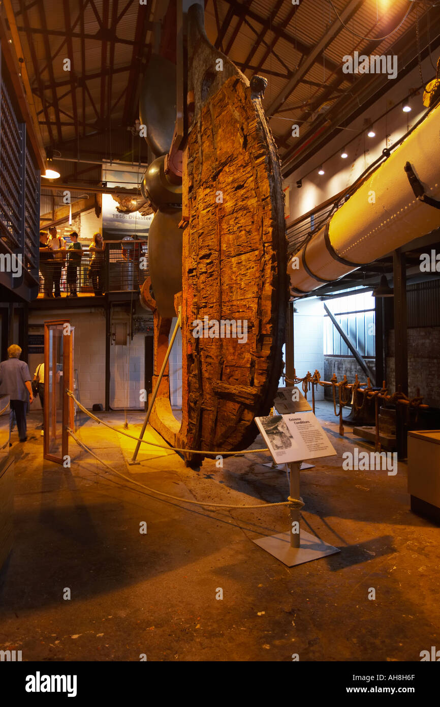 Il timone della SS Gran Bretagna in Bristol Docks, Bristol, Inghilterra, Regno Unito Foto Stock