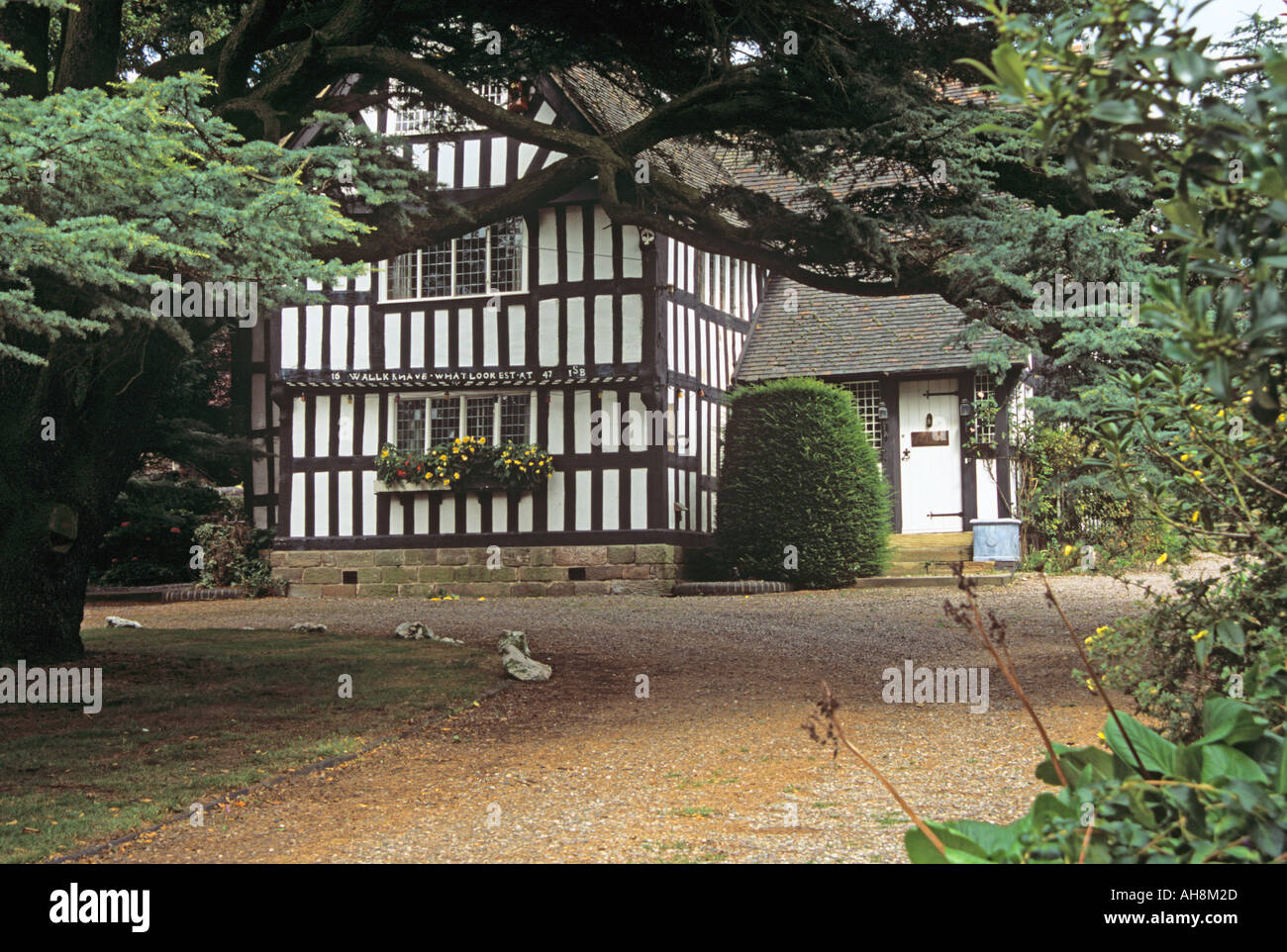MADELEY STAFFORDSHIRE REGNO UNITO Inghilterra Agosto la Old Hall eccellente esempio di 15thc squires la struttura di legno residence Foto Stock