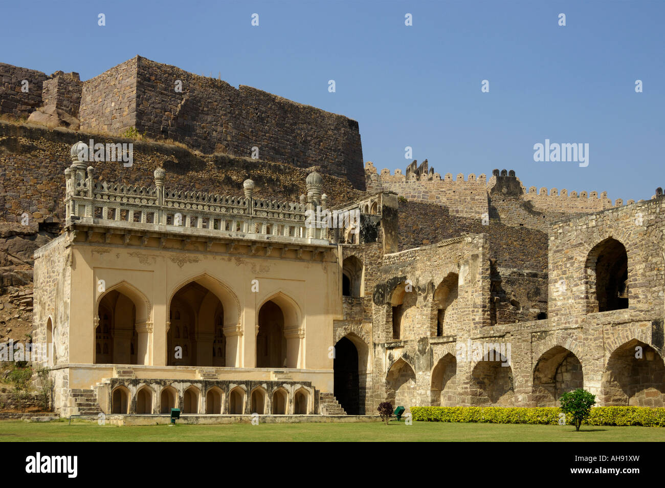 Golconda fort di Hyderabad, Andhra Pradesh in India Foto Stock