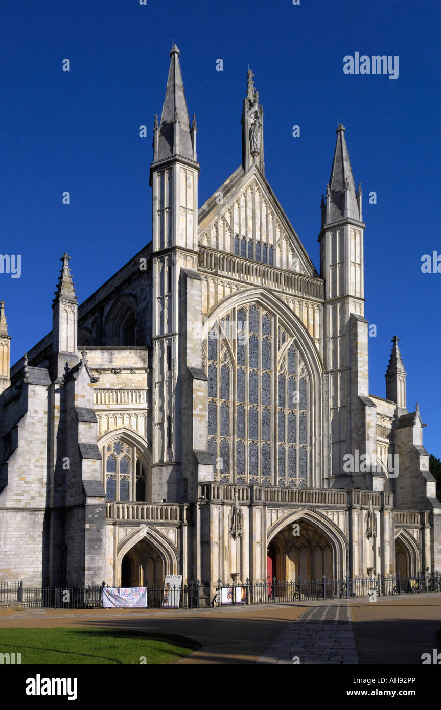 La cattedrale di Winchester in Inghilterra Foto Stock