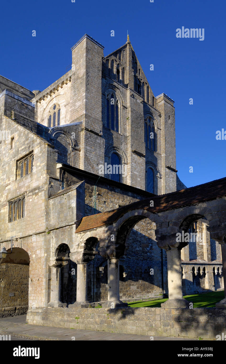 Capitolo Norman house library Winchester Cathedral Inghilterra Foto Stock
