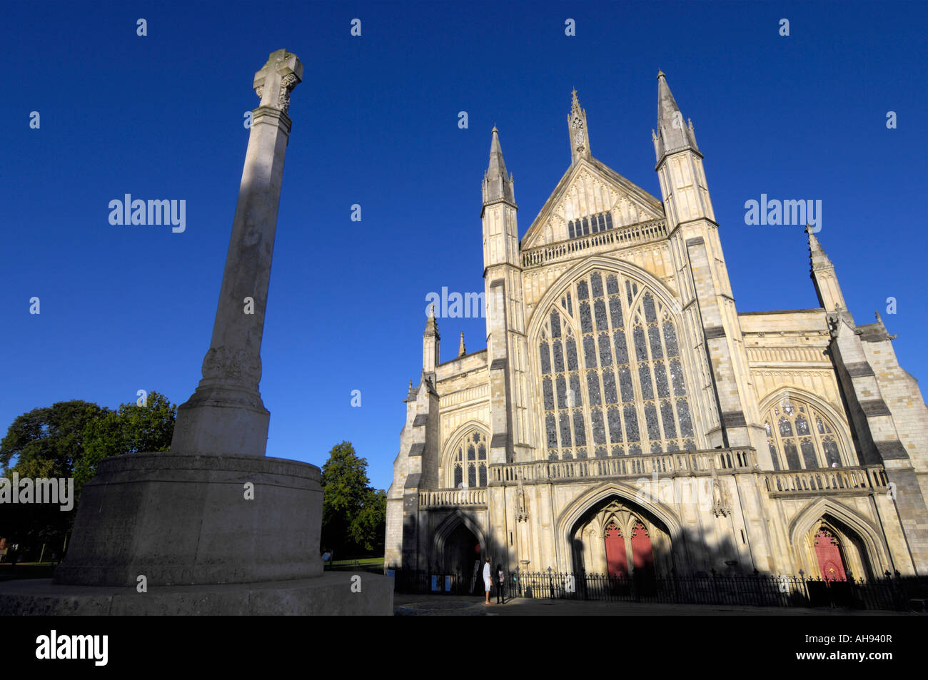 Memoriale di guerra la cattedrale di Winchester in Inghilterra Foto Stock