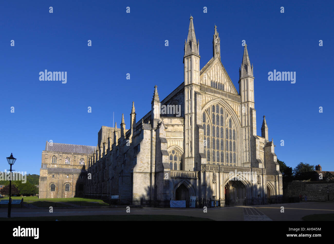 La cattedrale di Winchester in Inghilterra Foto Stock