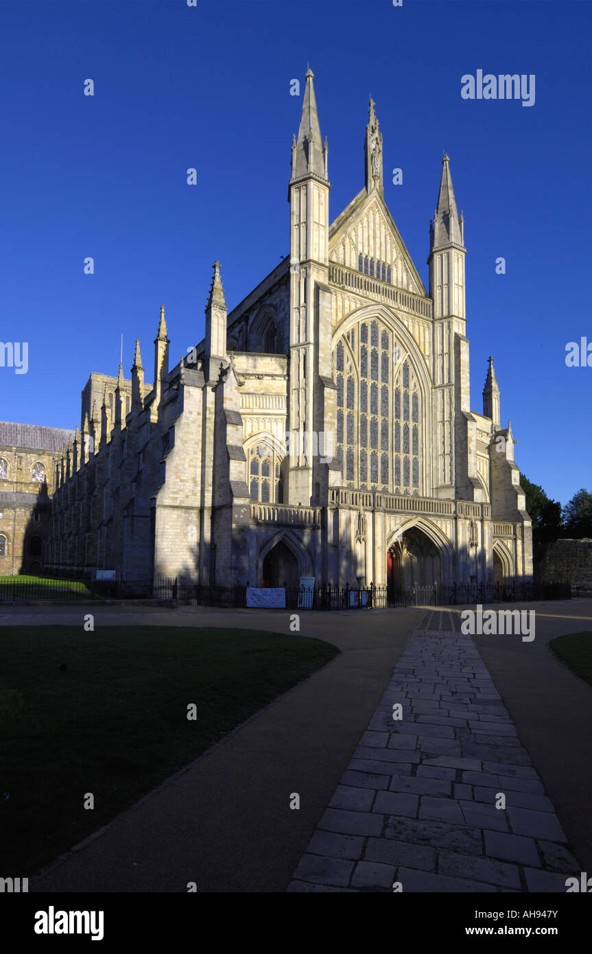 La cattedrale di Winchester in Inghilterra Foto Stock