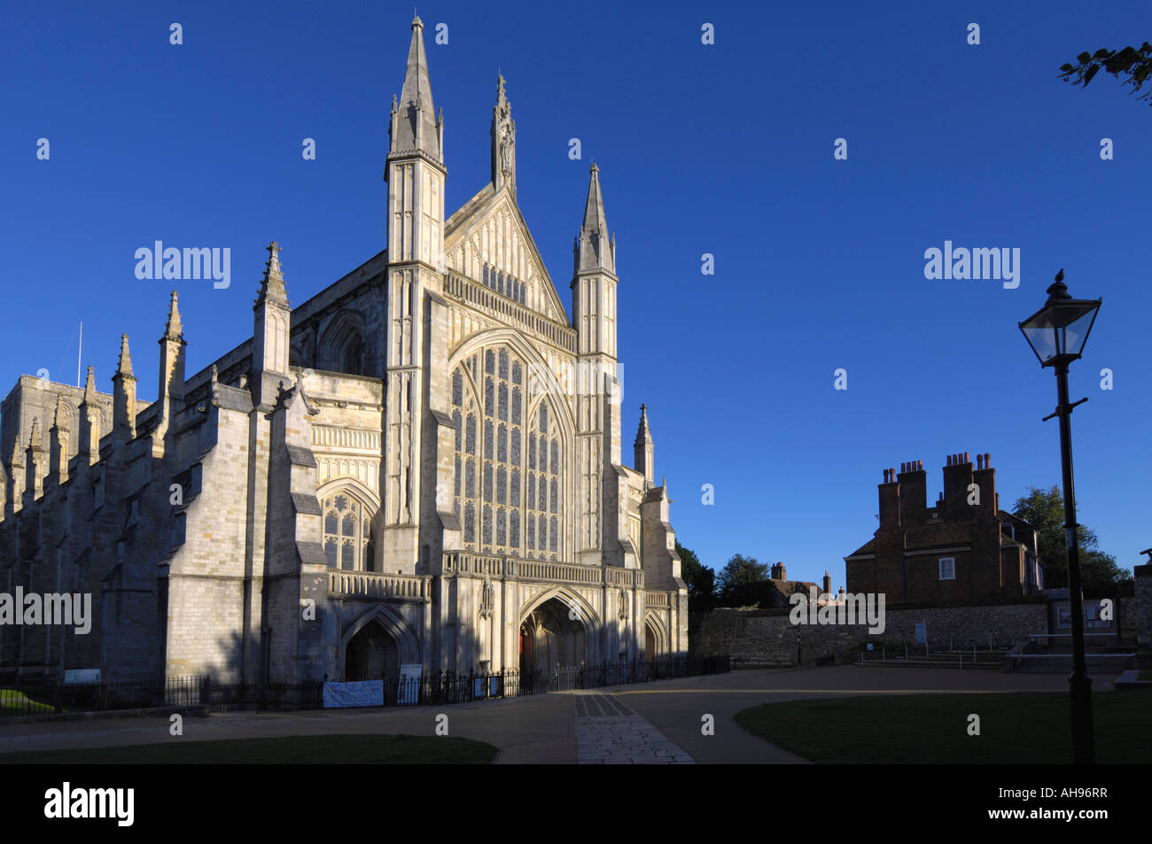 La cattedrale di Winchester in Inghilterra Foto Stock