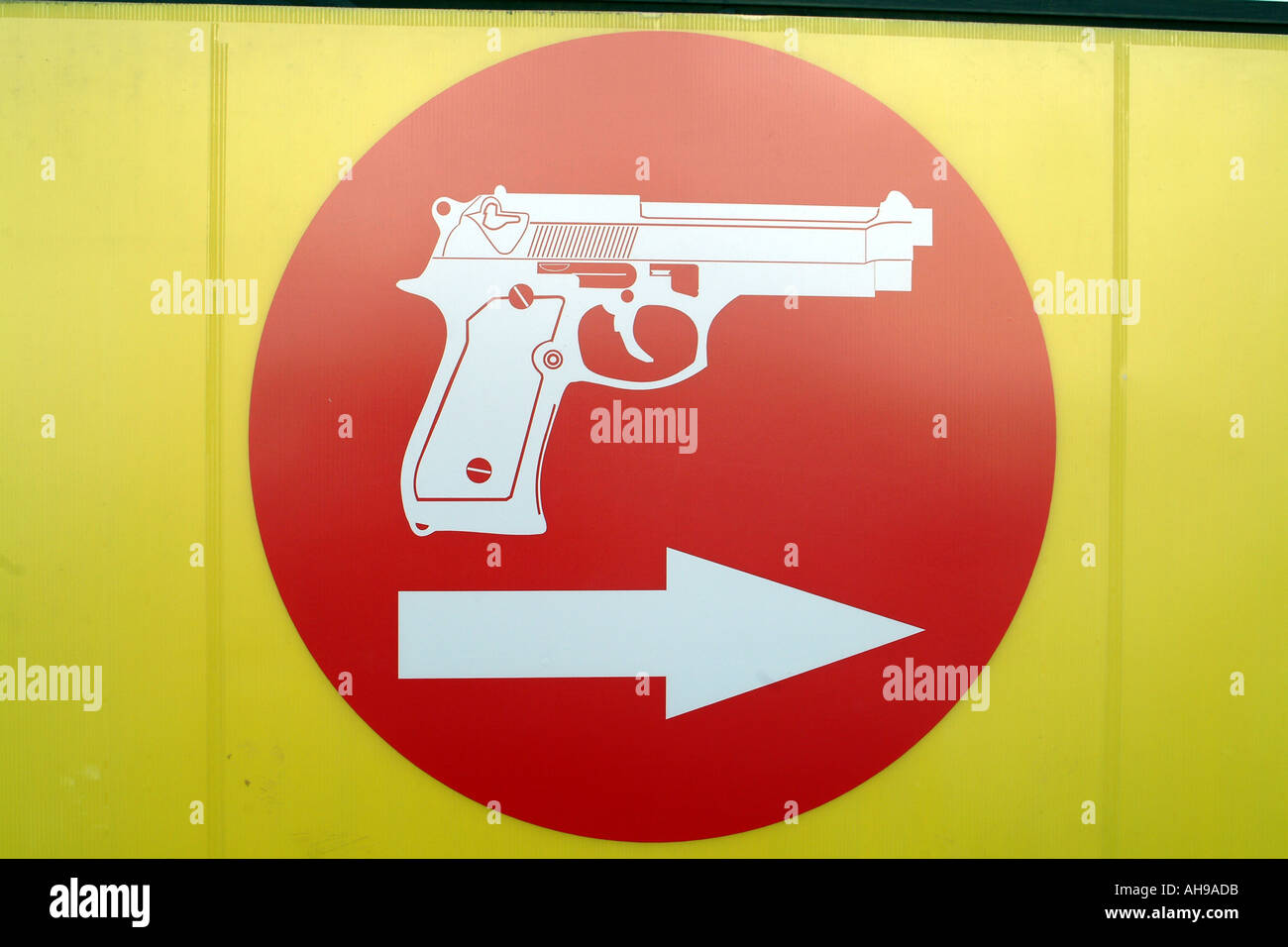 Pistola segno negozio di Città del Capo Sud Africa RSA Foto Stock