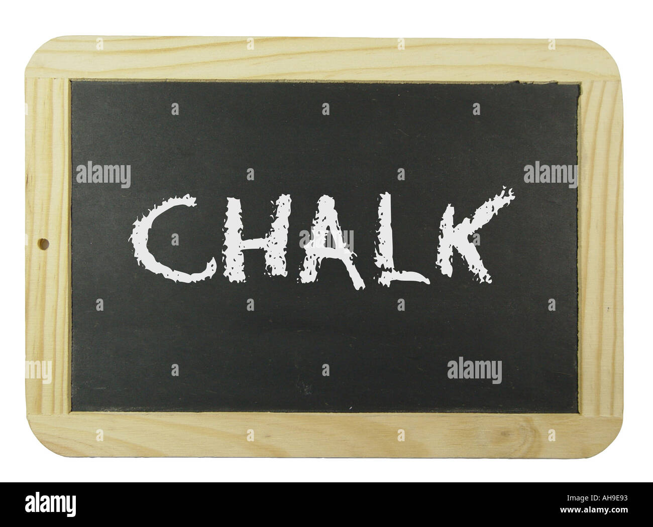 Chalk scheda con l'etichetta chalk simbolo per l apprendimento scolastico e istruzione Foto Stock