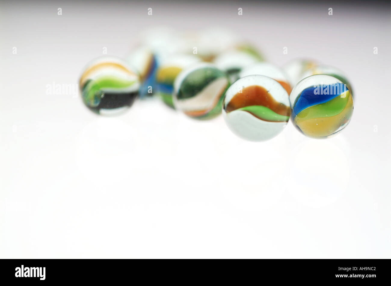 Il marmo marmi gioco vetro sfera tonda Flick fare clic su TOY Foto Stock