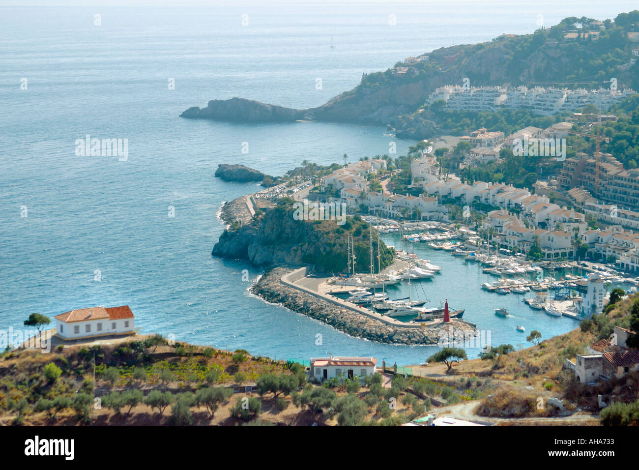 Almunecar Punta de la Mona Costa Tropicale Granada Provincia Spagna Marina del Este Foto Stock