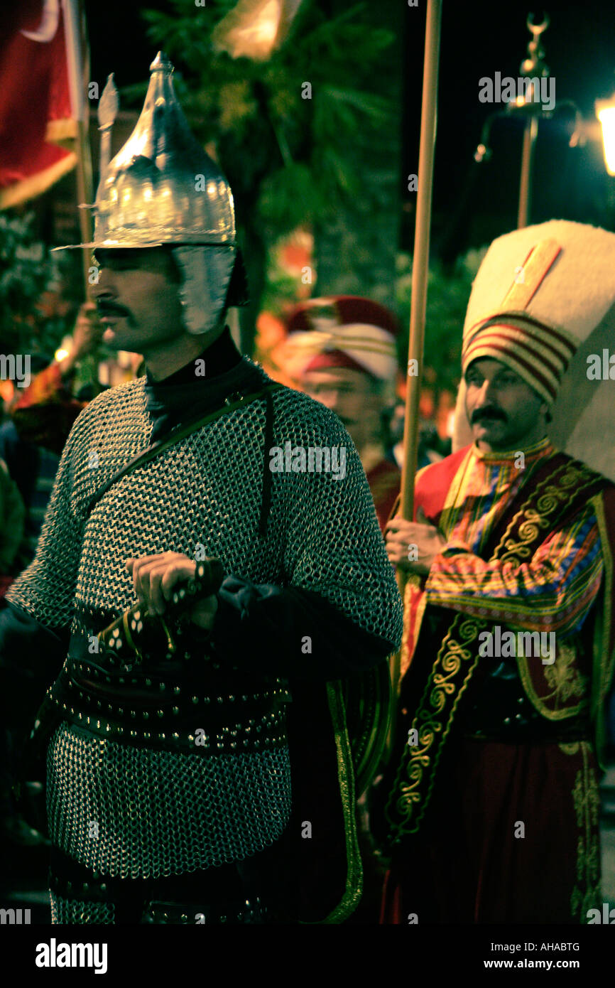 Militare ottomano marching band, Turchia Foto Stock