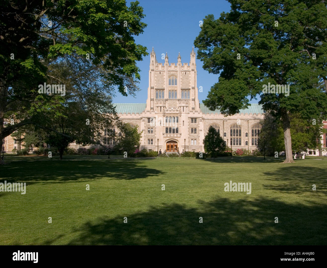 Vassar college campus e Thompson biblioteca poughkeepsie nello stato di New York Stati Uniti d'America Foto Stock