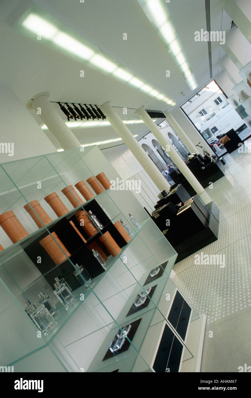 Milano Italia Trussardi negozio di lusso store Foto Stock