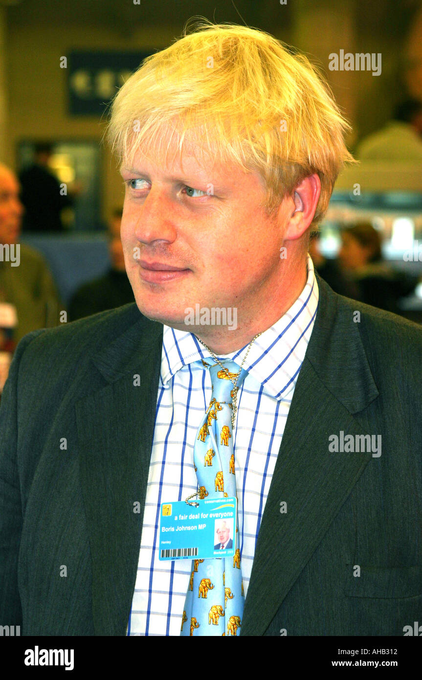 Boris johnson mp conservatore ritratto Foto Stock