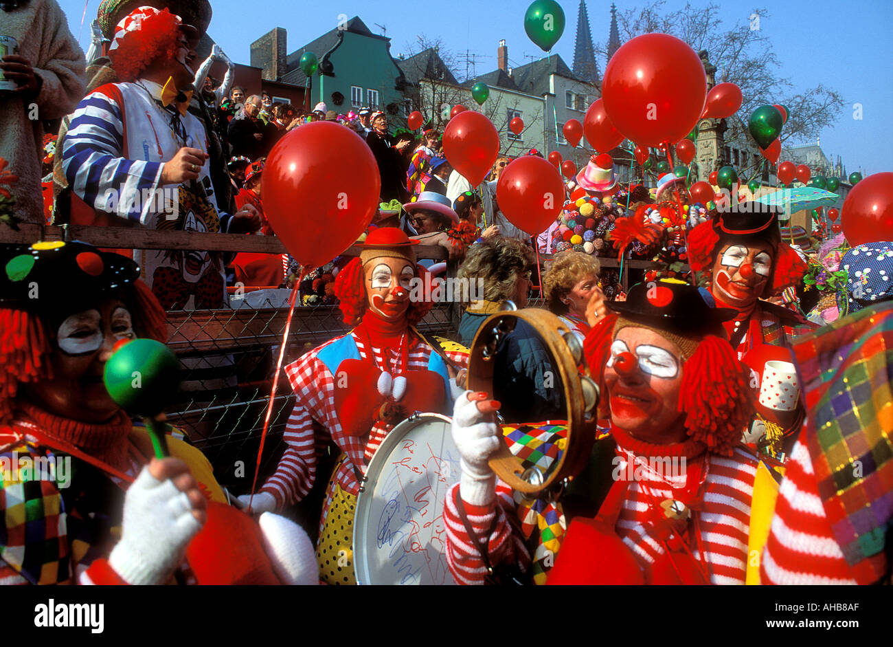 Rosenmontag celebrazioni a Karneval Colonia Germania Foto Stock