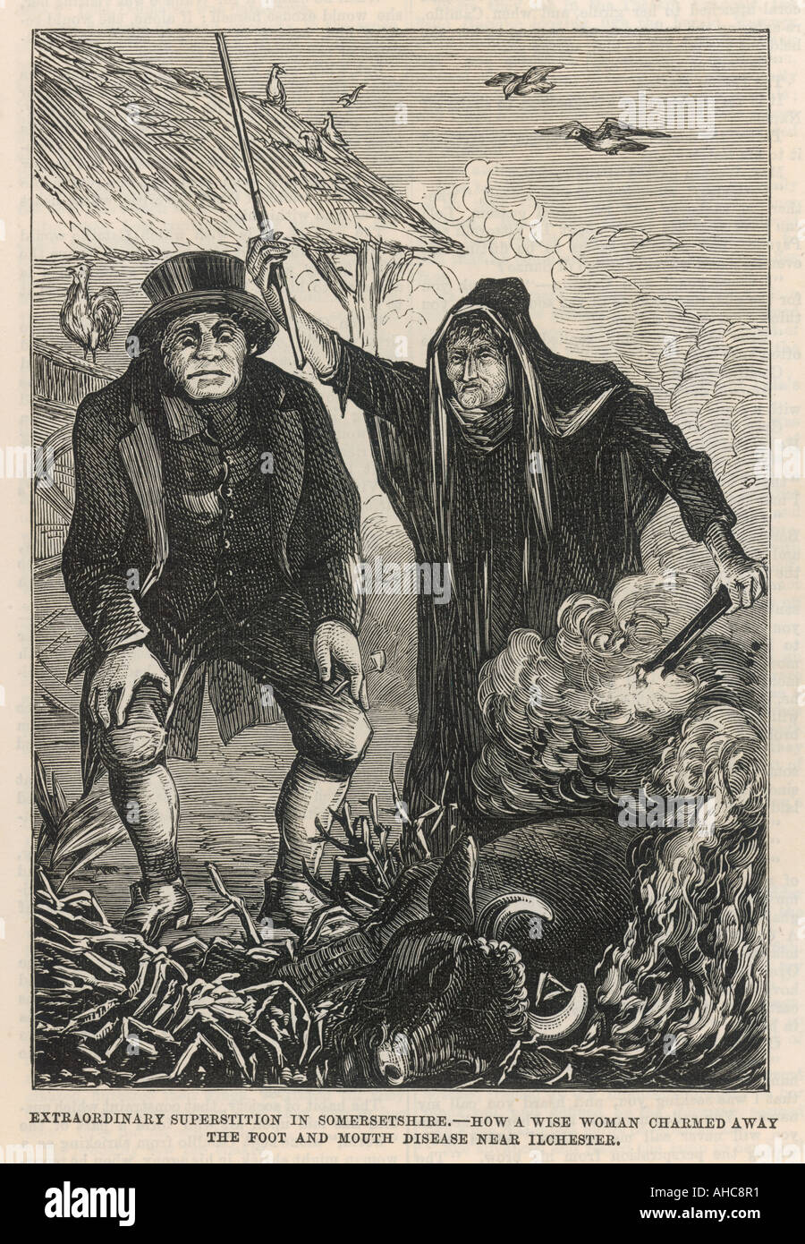 Saggia donna a Ilchester Somerset Foto Stock