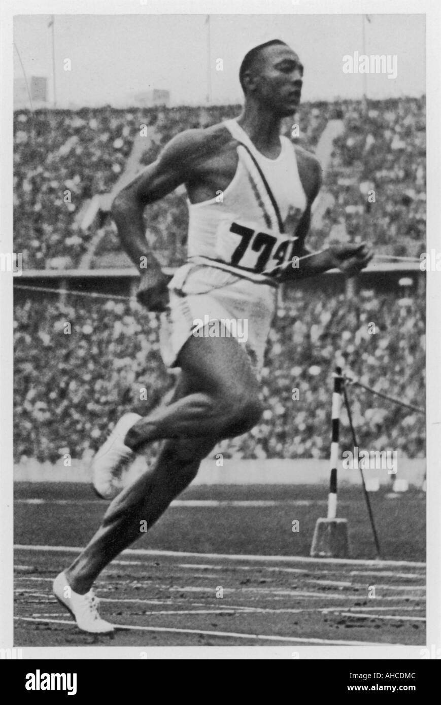 Olimpiadi 1936 Jesseowens Foto Stock