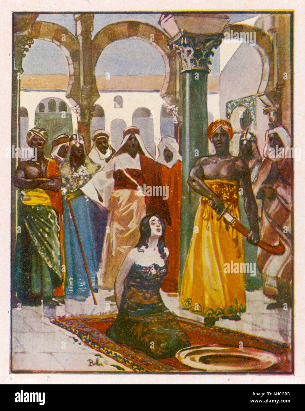 La donna araba decapitato 1897 Foto Stock