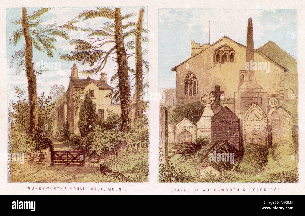 Wordsworth Rydal Mount Foto Stock