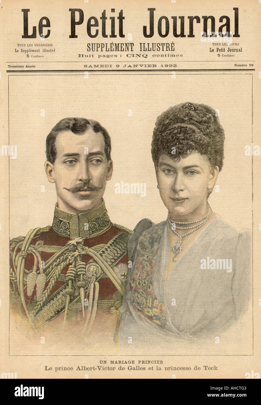 Il Duca di Clarence Pj 1892 Foto Stock