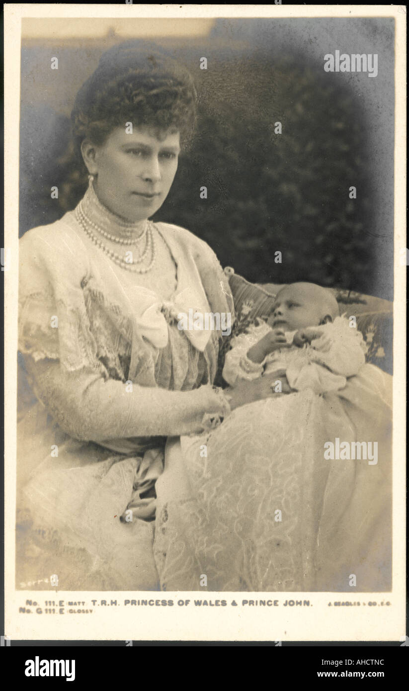 Queen Mary figlio Giovanni 1905 Foto Stock