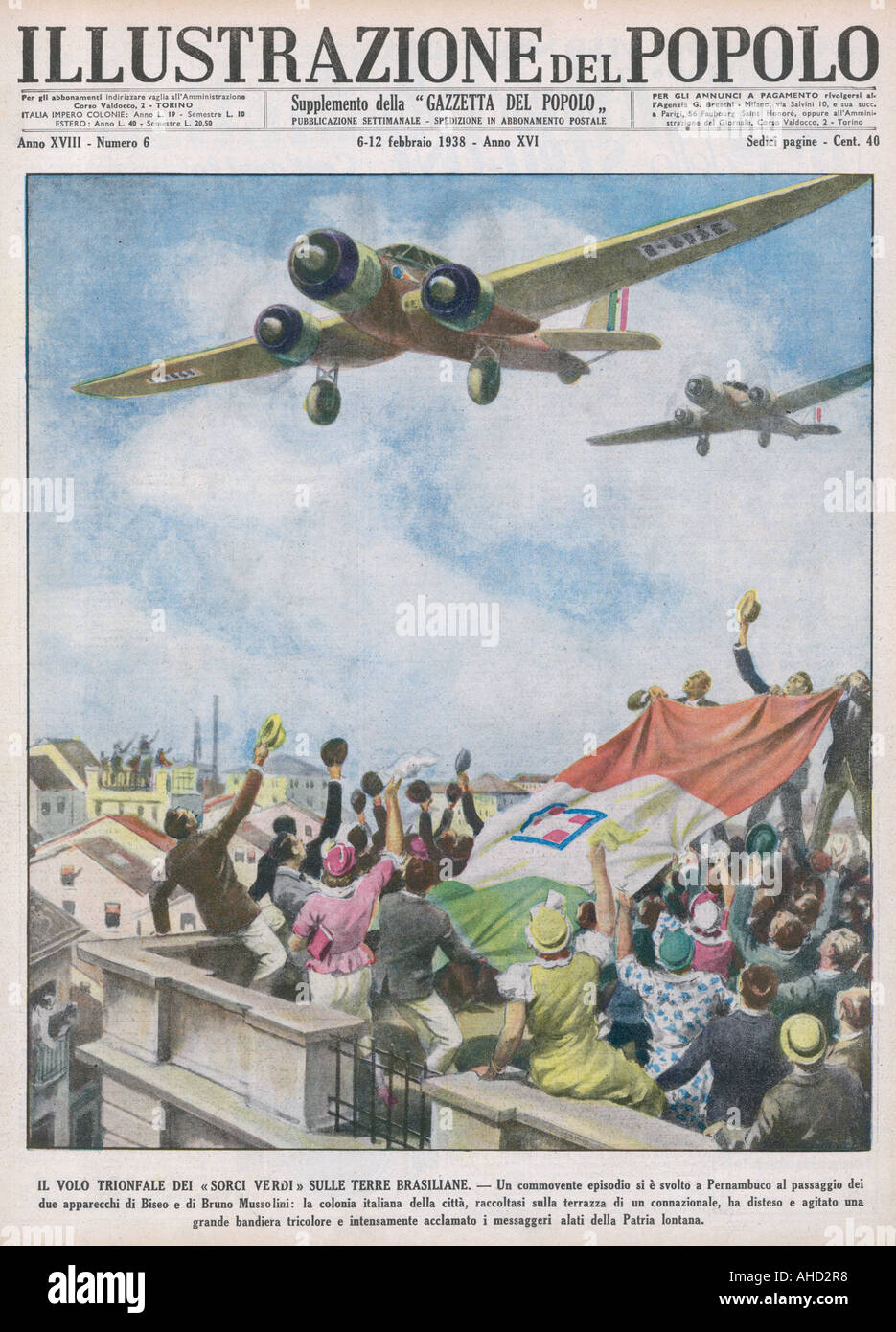 Bruno Mussolini vola Foto Stock