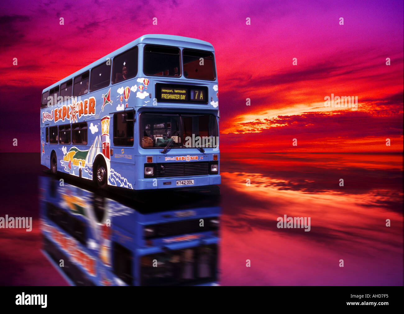 Bus, Gran Bretagna,British, autobus,destinazione,destinazioni,viaggio,Southern Vectis,Go South Coast,Società,Isola di Wight,Inghilterra,Regno Unito, Foto Stock