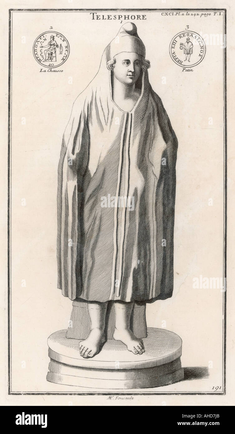 Telesphorus divinità romane Foto Stock