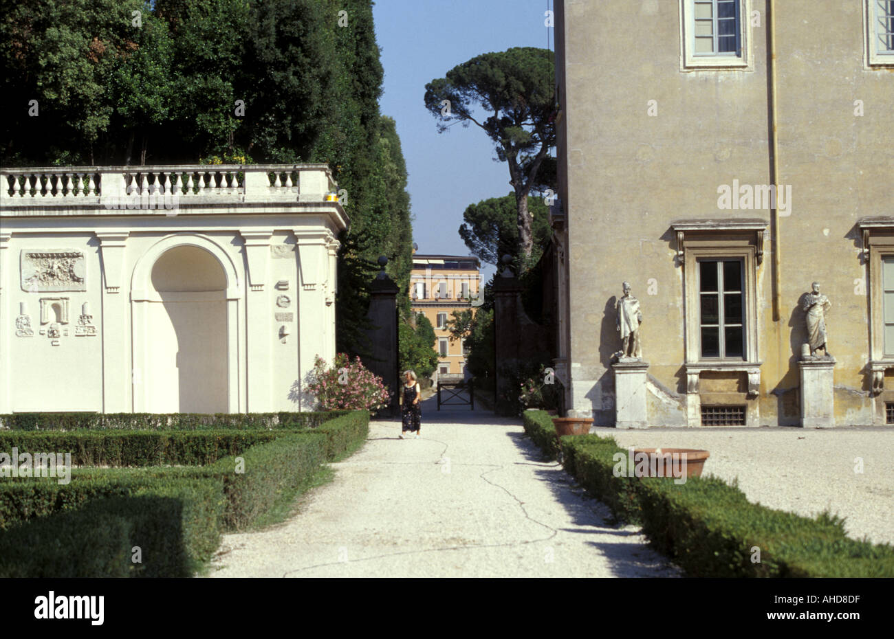 Giardino di Villa Medici Roma Lazio Italia Foto Stock