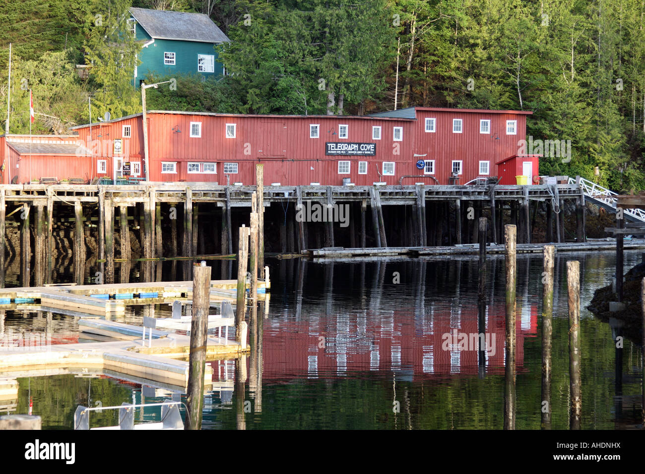 Telegraph Cove, British Columbia, Canada Foto Stock