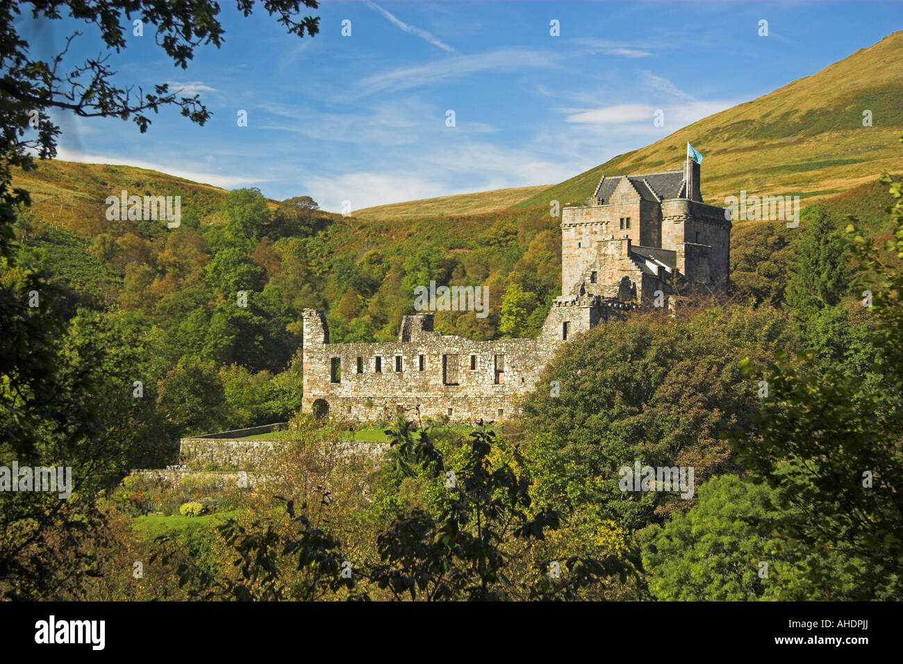 Castle Campbell Dollar Glen Foto Stock