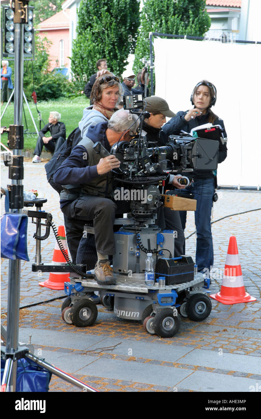 Squadra pellicola rendendo un Inga Lindström serie TV film Bavaria Film in Svezia Nykoping Foto Stock