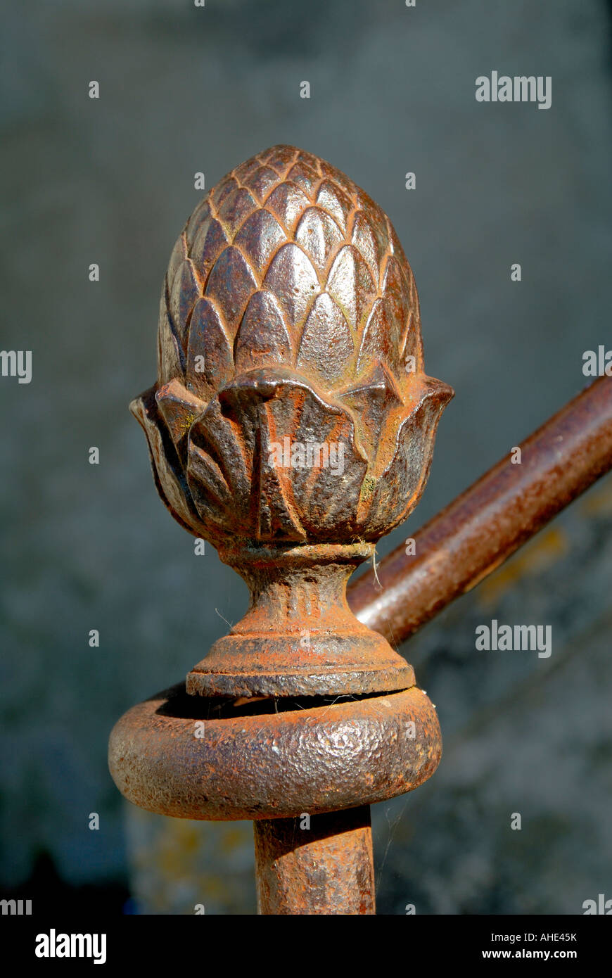 Ferro da stiro newell post manopola, Francia. Foto Stock