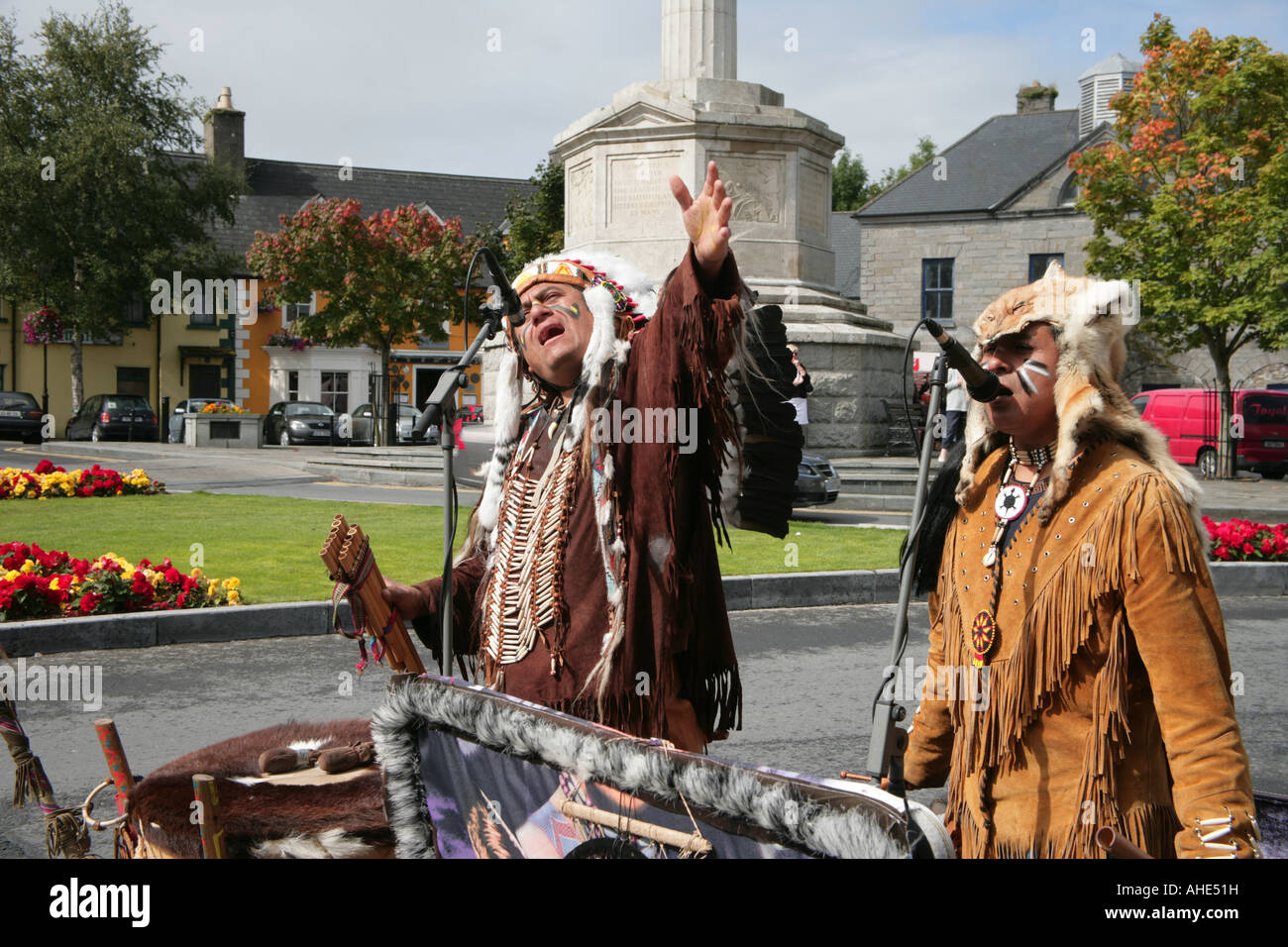 Sud Americana di musicisti di strada Westport County Mayo Irlanda Foto Stock
