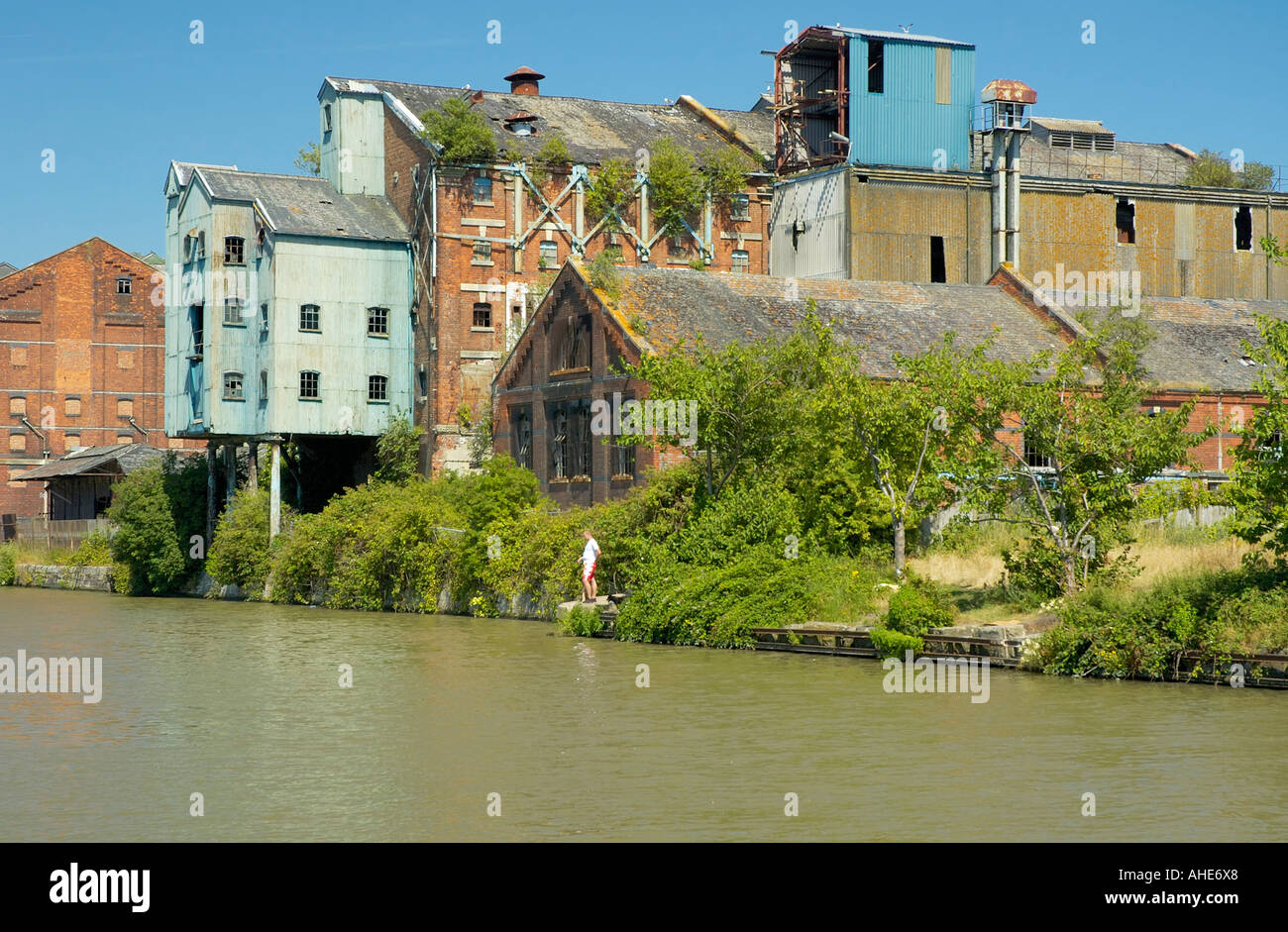 Foster abbandonati fratelli Panelli Mill Bakers Quay Gloucester Dock Foto Stock