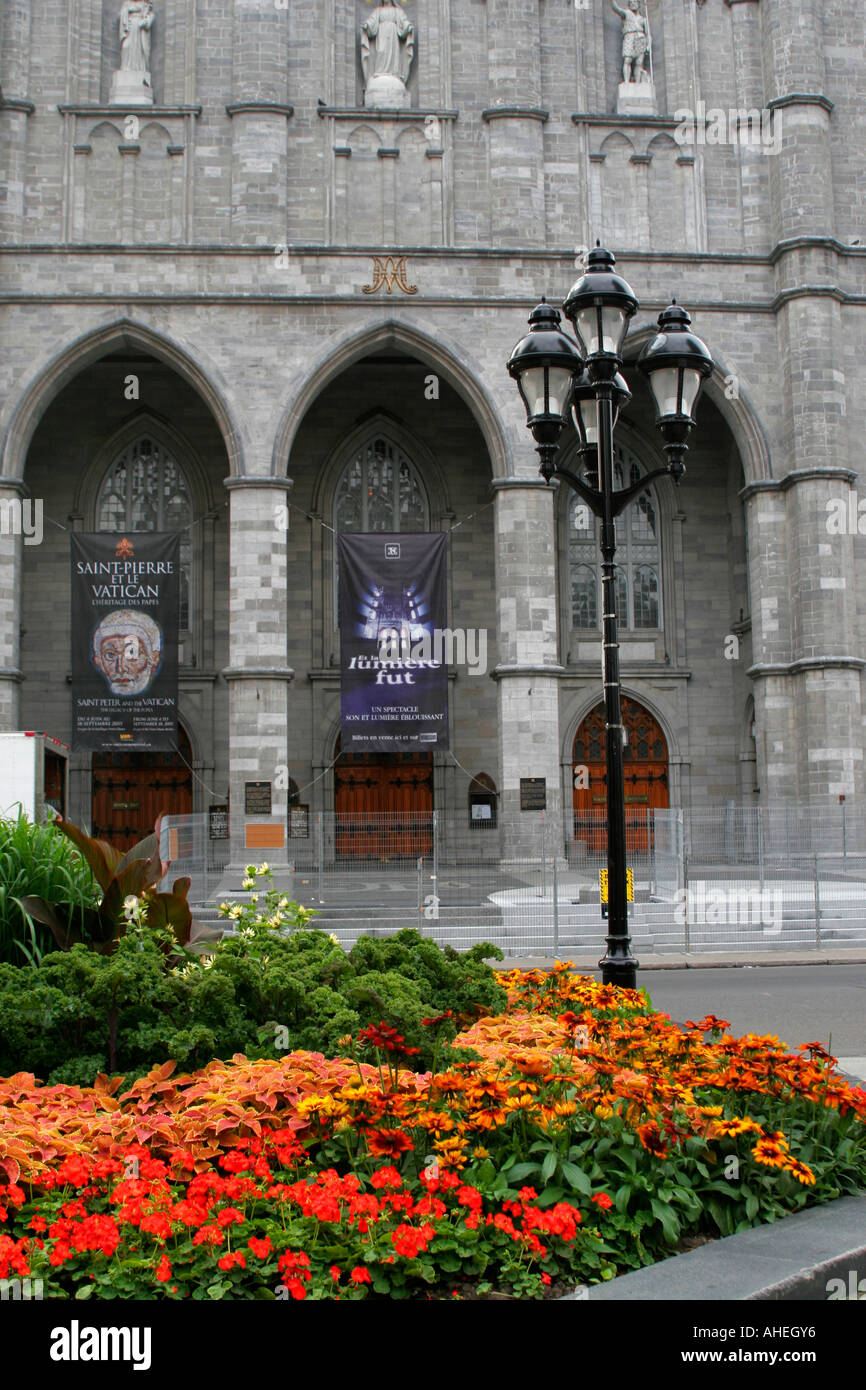 La cattedrale di Notre Dame di Montreal Canada Quebec Foto Stock