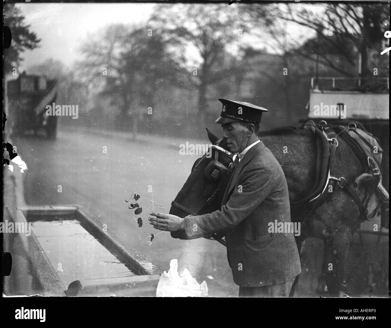 Congelati Abbeveratoio Foto Stock
