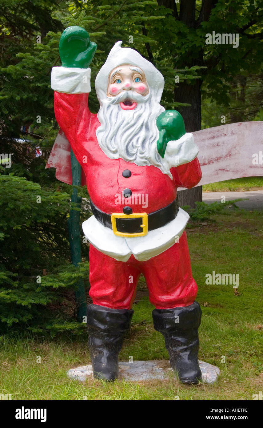 Santa Claus sventolare a Santa terra USA a Putney Vermont Foto Stock