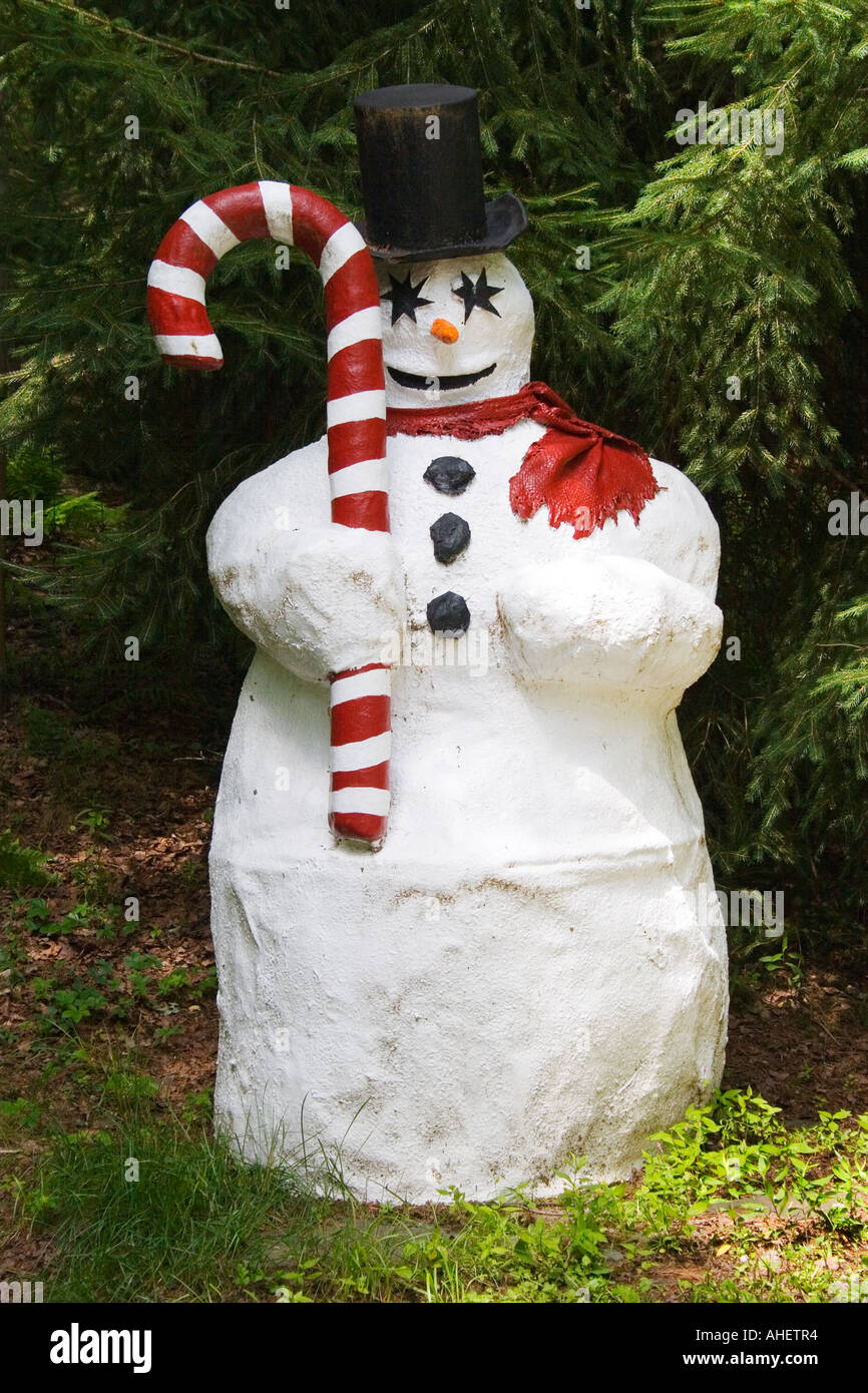 Il pupazzo di neve il pupazzo di neve a Santa terra USA a Putney Vermont Foto Stock