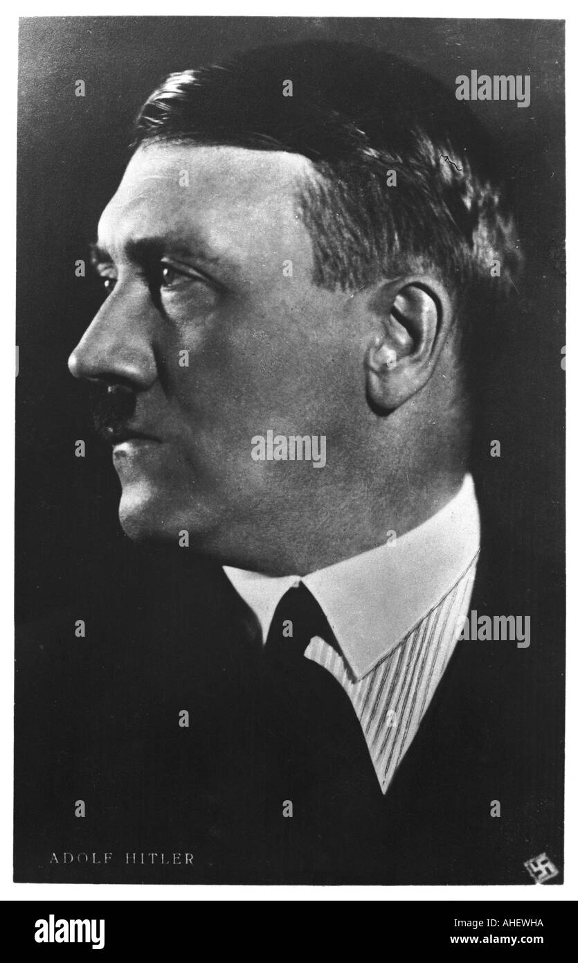 Hitler nel profilo Foto Stock