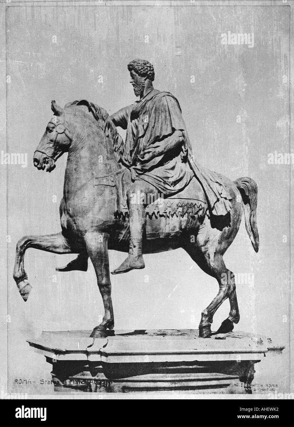 Marco Aurelio statua Foto Stock