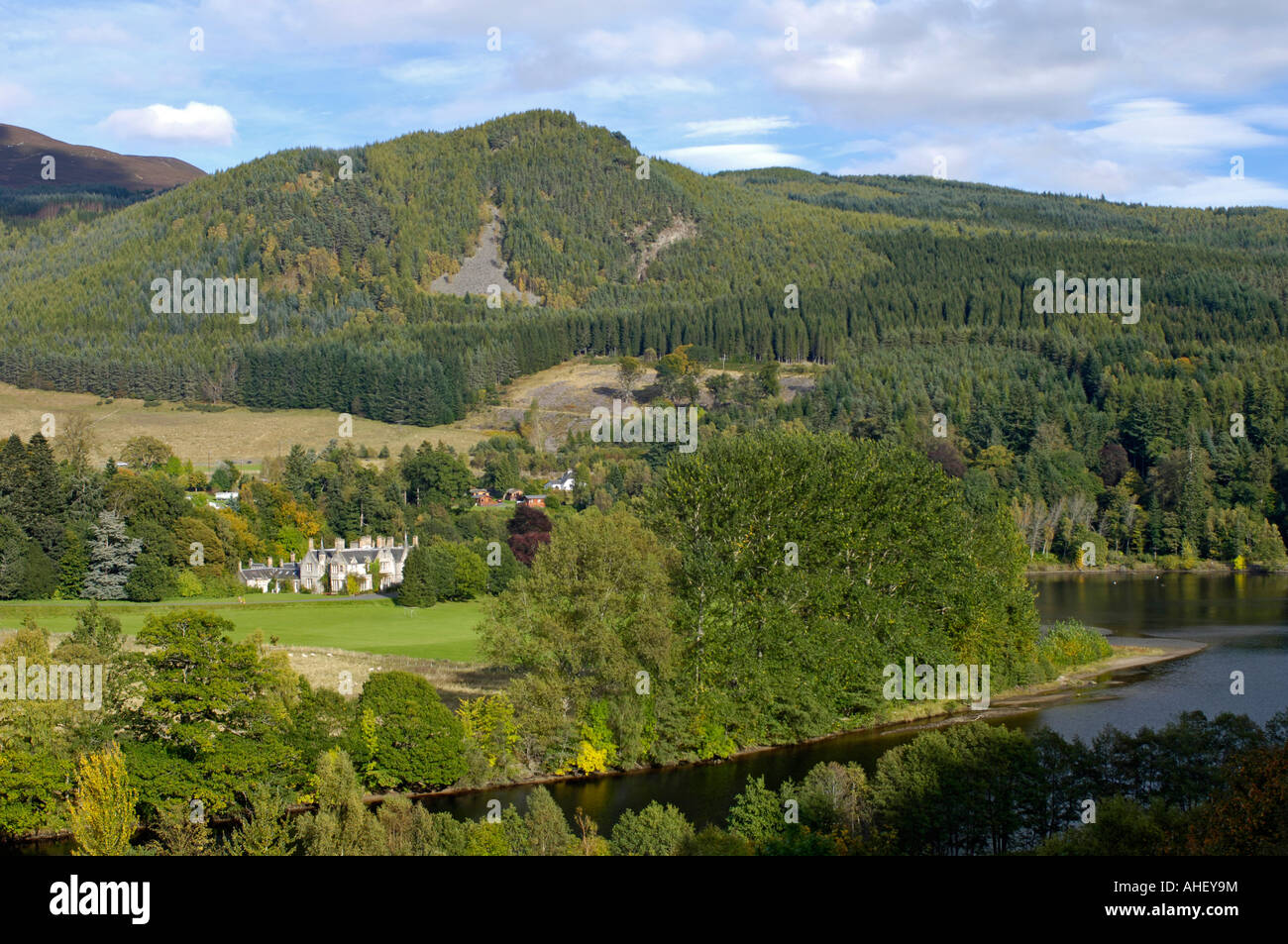 Loch Faskally vicino Pitlochry Perthshire Foto Stock