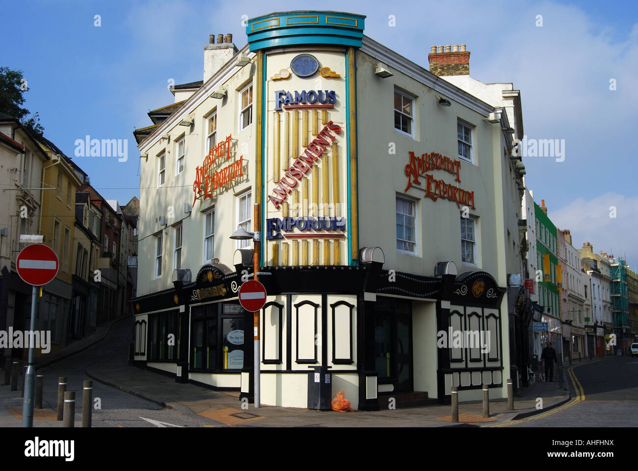 Antico emporio di divertimenti , Folkestone, Kent, England, Regno Unito Foto Stock