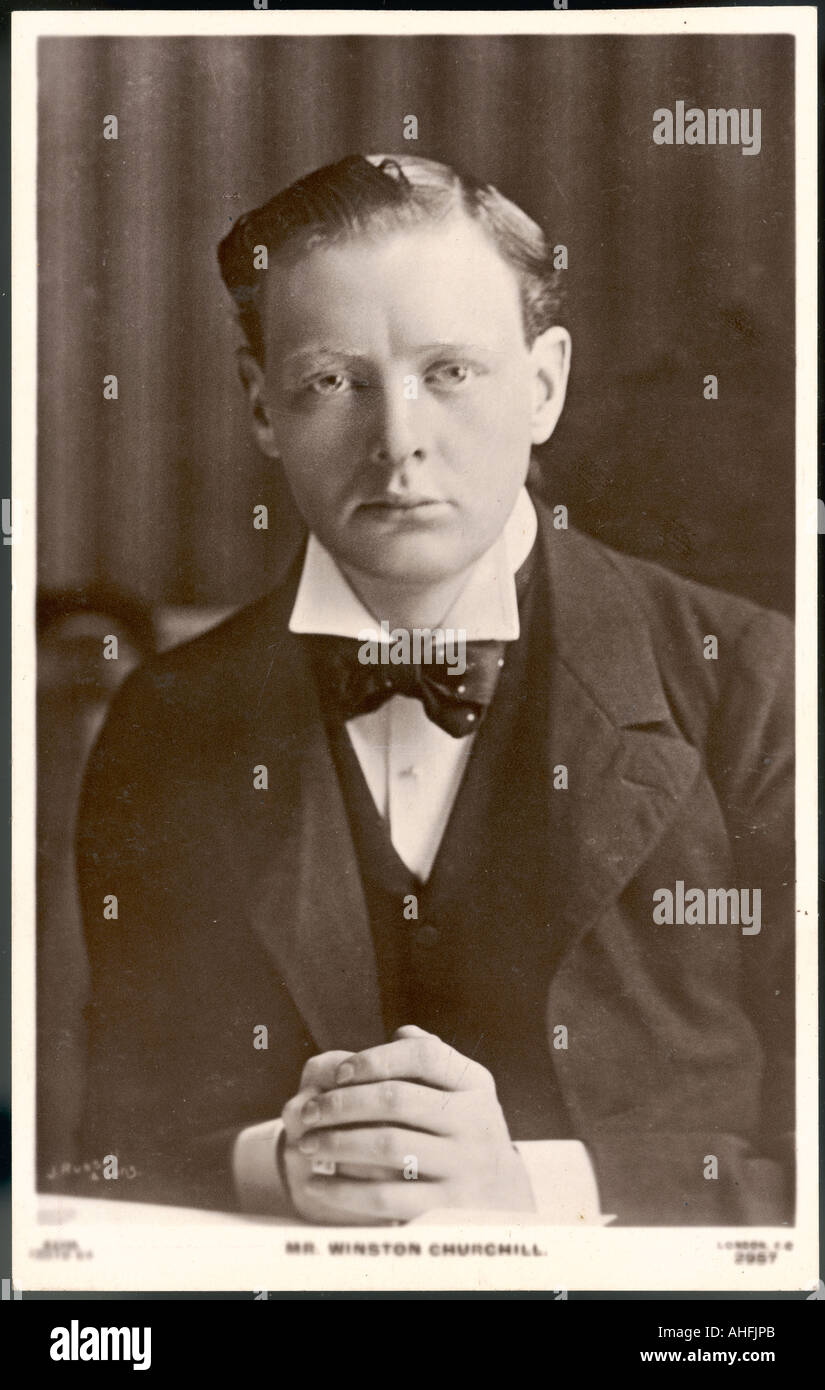 Giovani Signor Churchill Foto Stock