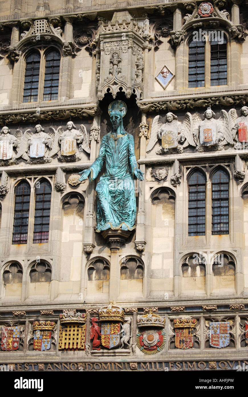 L'accogliente la figura di Cristo, la Chiesa di Cristo Gateway, il Buttermarket, Canterbury, nel Kent, England, Regno Unito Foto Stock