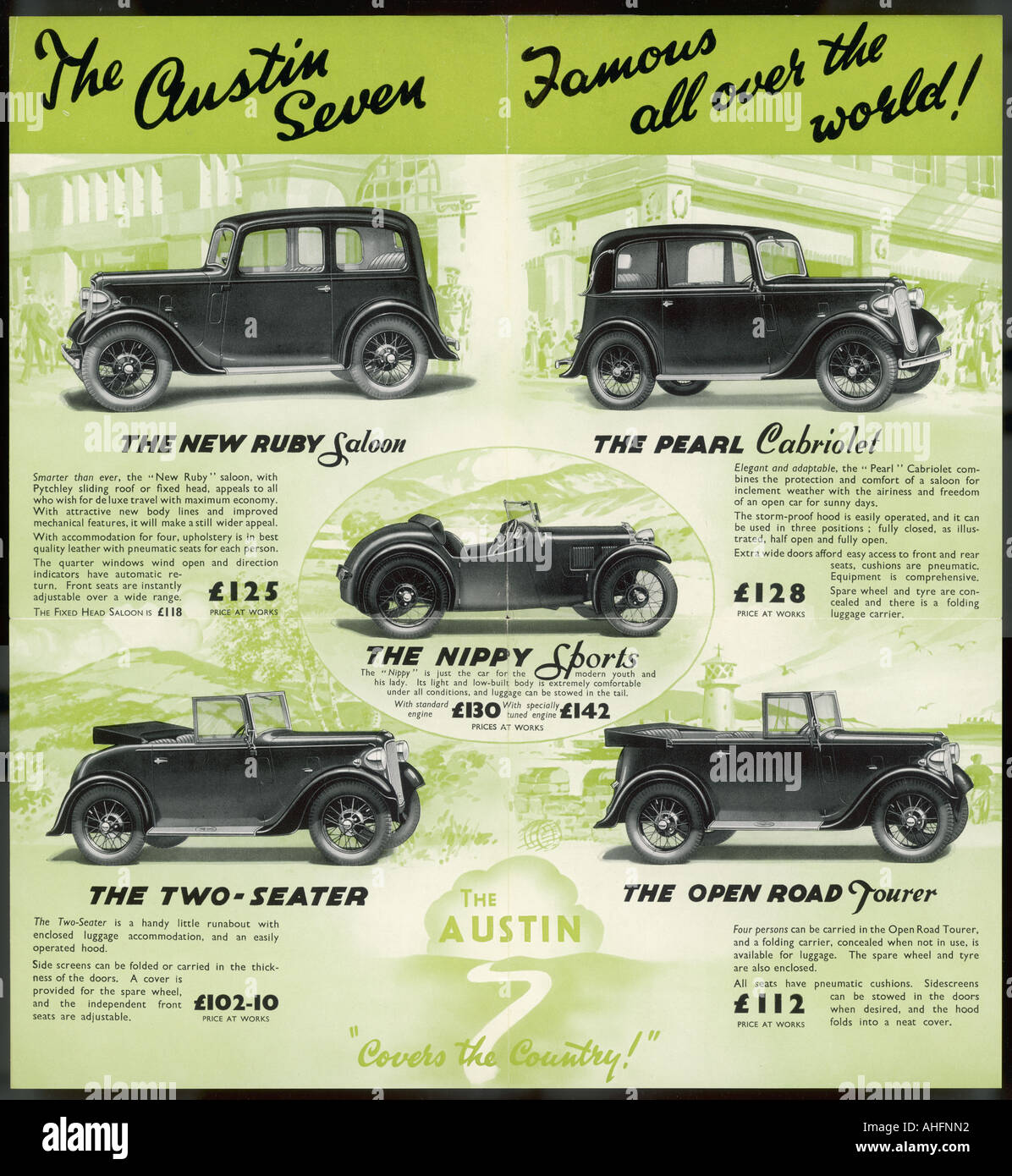 Austin 7 Varianti Foto Stock